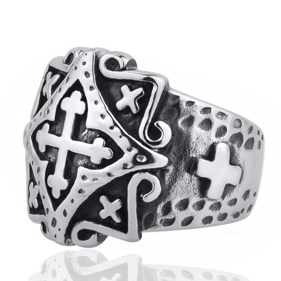 Coptic Christian Cross Stainless Steel Ring! - Picture 4 of 5